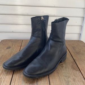 Topshop flat leather ankle boots